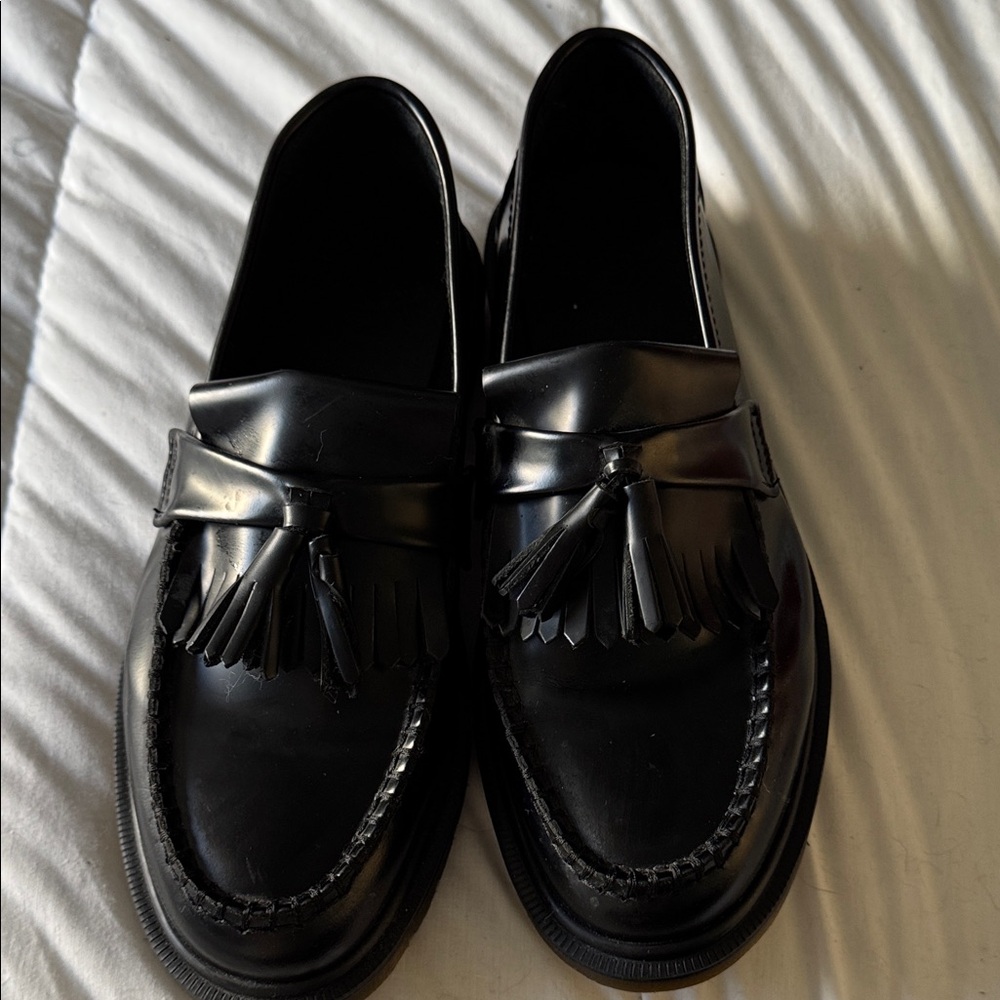 Dr. Martens Adrian Black Tassel Loafers Unisex